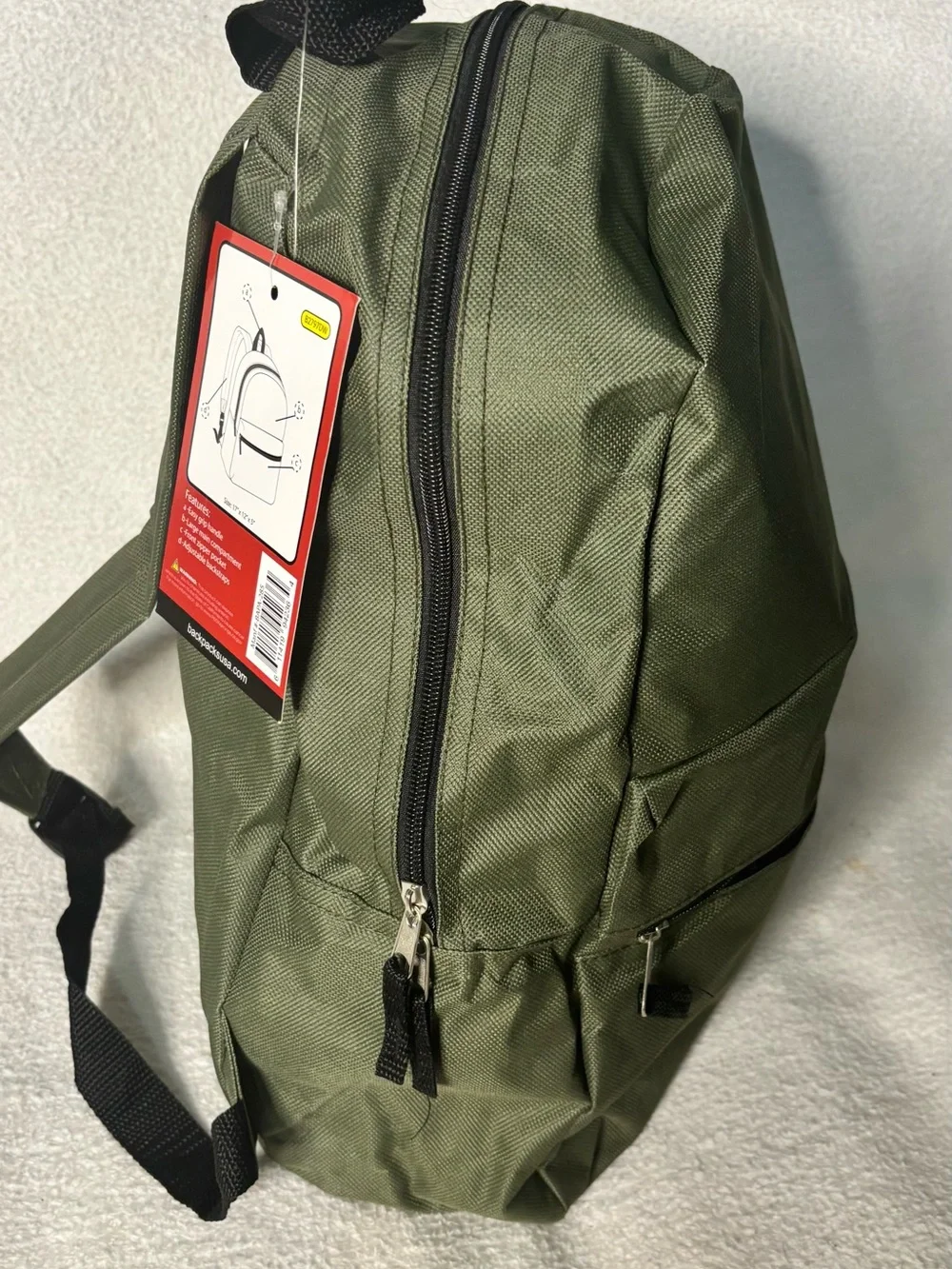 Olive Green Men's Backpack – Everyday Commuter Pack